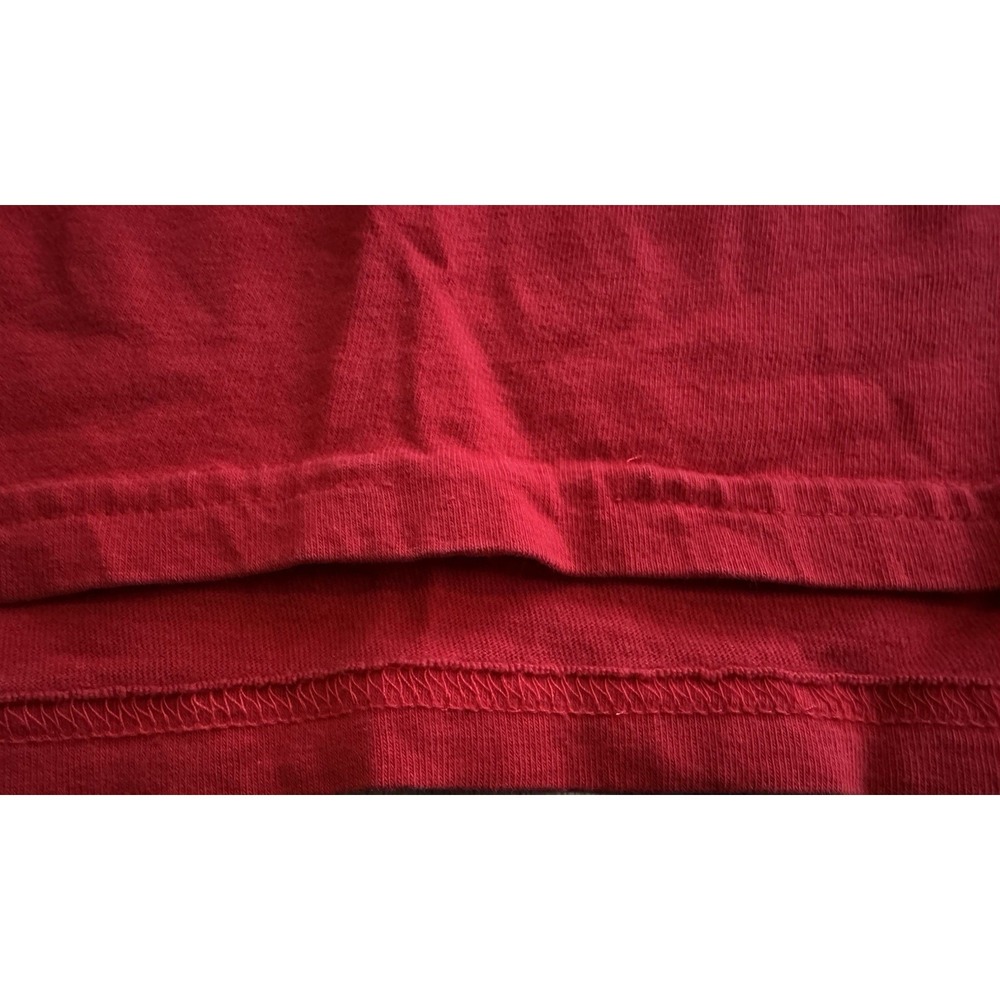 Vtg 90s Nike Womens V-Neck T-Shirt Center Swoosh Red Made In USA Tee Size XL‎ - Picture 6 of 11